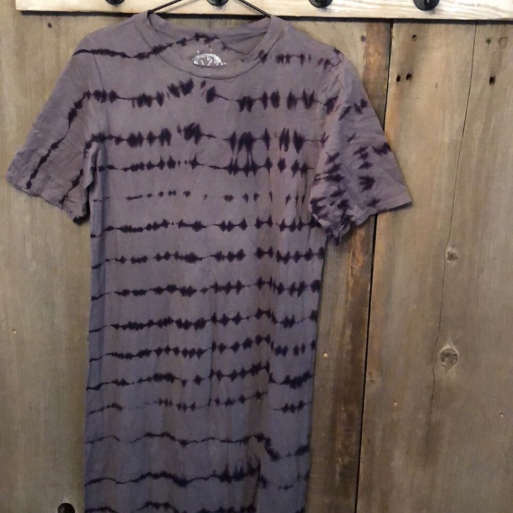 NWOT Blue Life Gray Purple Maxi Tie Dye Dress XS